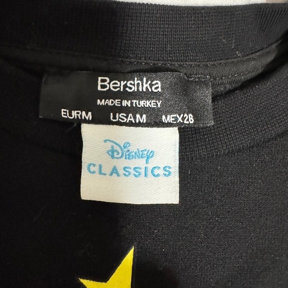 Bershka Disney Dumbo Elephant Gold Glitter Logo Crewneck Sweatshirt Sz M - Picture 2 of 4